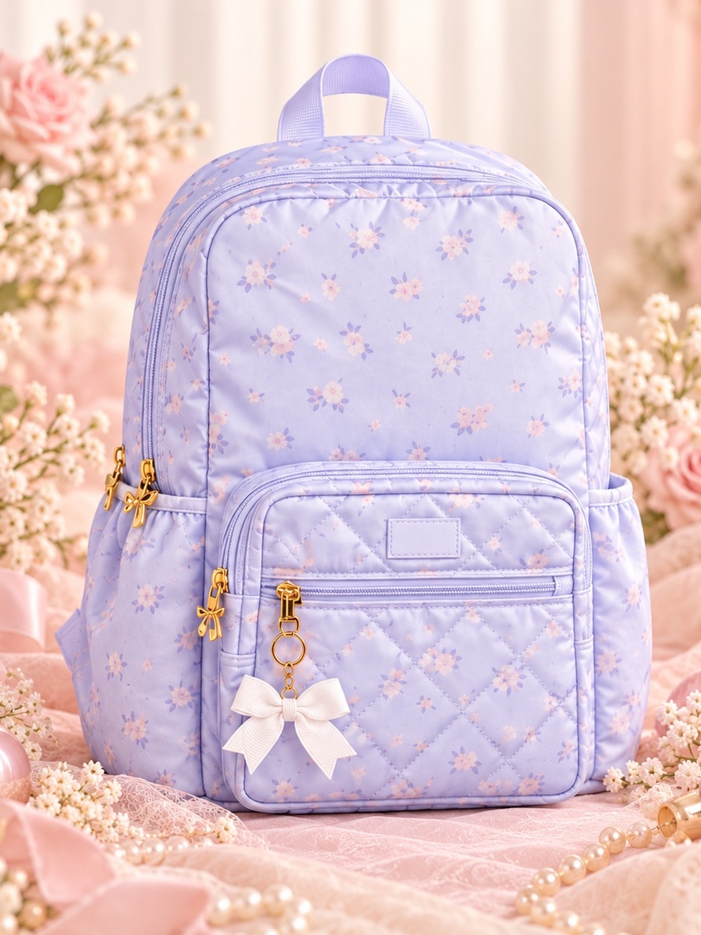 NWT LoveShackFancy x Target Yoobi Breezy Blue Floral Backpack
